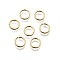 Rack Plating Brass Jump Rings, Open Jump Rings, Long-Lasting Plated, Real 24K Gold Plated, 7x0.8mm, Inner Diameter: 5.5mm