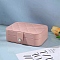 PU Leather Jewelry Set Organizer Box, Travel Portable Jewelry Storage Box, for Earrings Necklace Jewelry, Pink, 16x11x5cm