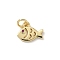 Brass Micro Pave Cubic Zirconia Pendants, Fish Charms, Rack Plating, Cadmium Free & Lead Free, Long-Lasting Plated, Ocean Themes, with Jump Ring, Real 18K Gold Plated, 9.5x12x2mm, Hole: 3.5mm