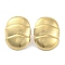 Ion Plating(IP) 304 Stainless Steel Stud Earrings for Women, Oval, Real 14K Gold Plated, 25.5x19.5mm