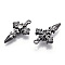 Alloy with Rhinestone Pendants, Lead Free & Nickel Free & Cadmium Free, Sword, Gunmetal, 28x18x6mm, Hole: 1.8mm