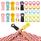 10Pcs 5 Styles Cat's Paw Silicone Beads Knitting Needle Protectors/Knitting Needle Stoppers, with 25Pcs Alloy Knitting Stitch Markers, for Knitting Tools, Mixed Color, 14.5~34x14.5~17x1~12mm, Hole: 7.5~8mm