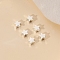 Brass Spacer Beads, Star, Silver, 5x3mm, Hole: 1.5mm