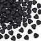 2 Strands Natural Lava Rock Beads Strands, Heart, Black, 10x10x5mm, Hole: 0.6mm, about 39~40pcs/strand, 15.67 inch(39.8cm)