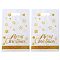 50Pcs Merry Christmas Snowflake Printed Transparent OPP Cellophane Packaging Bags with Die Cut Hole Handles, Rectangle, Gold, 25.2x16.4x0.01cm