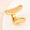 304 Stainless Steel Cuff Open Rings, Ion Plating(IP), Real 18K Gold Plated, Real 18K Gold Plated, 6.5~28mm, Inner Diameter: 18mm