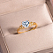 S925 Silver Heart-shaped Pink Zircon Ring with 18K Gold Vintage Design for Women