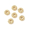 Brass Beads, Nickel Free, Twist Ring, Real 18K Gold Plated, 6x1.8mm, Hole: 2mm