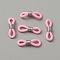Silicone EyeGlass Holders, with Platinum Iron Findings, Pink, 21.5x6x4.5mm