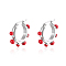 304 Stainless Steel with Pearl Hoop Earrings for Women