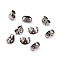 Tarnish Resistant 304 Stainless Steel Ear Nuts, Friction Earring Backs for Stud Earrings, Stainless Steel Color, 6x4.5x3mm, Hole: 0.8mm