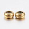 Ion Plating(IP) 202 Stainless Steel Beads, with Plastic, Slider Beads, Rondelle, Golden, 8x4mm, Hole: 2mm