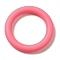 Silicone Beads, Ring, Pale Violet Red, 65x10mm, Hole: 3mm