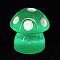 Mushroom Luminous Resin Display Decorations, Glow in the Dark, for Car or Home Office Desktop Ornaments, Light Sky Blue, 12.5x11.5mm