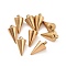Ion Plating(IP) 304 Stainless Steel Pendants, Spike/Cone, Golden, 8.5x6mm, Hole: 2mm