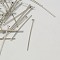 Jewelry Findings, Cadmium Free & Lead Free, Iron Flat Head Pins, Platinum, 30x0.75~0.8mm, 20 Gauge, about 6600~6700pcs/1000g, Head: 2mm