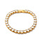 Clear Cubic Zirconia Tennis Bracelet, 304 Stainless Steel Link Chain Bracelet for Women, Golden, 8-1/8 inch(20.5cm)