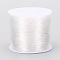 Round Crystal Elastic Stretch Thread, for Bracelets Gemstone Jewelry Making Beading Craft, White, 0.7mm, about 63.4 yards(58m)/roll
