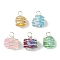 5Pcs Electroplated Natural Quartz Pendants, Nuggets, with Copper Wire, Silver, 17.5~18.5x12.5~17.5x10.5~15.5mm, Hole: 3.5mm