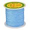 Braided Nylon Thread, Chinese Knotting Cord Beading Cord for Beading Jewelry Making, Light Sky Blue, 0.5mm, about 150yards/roll