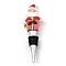 Christmas Theme Aluminium Alloy & PVC Wine Bottle Stoppers, for Winebottle, Santa Claus, 121x38x20mm