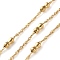 304 Stainless Steel Link Chains, Ion Plating(IP), Soldered, with Spool, Bamboo Stick, Golden, 2mm, Bamboo stick: 8x4mm