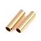 Brass Tube Beads, Column, Cadmium Free & Nickel Free & Lead Free, Real 18K Gold Plated, 12x3mm, Hole: 2.4mm