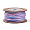30M Segment Dyed Macrame Cotton Cord, Round Braided Rope, for Wall Hanging, Crafts, Gift Wrapping, Plum, 1mm, about 32.81 Yards(30m)/Roll