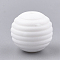 Food Grade Eco-Friendly Silicone Focal Beads, Round, White, 15x14mm, Hole: 2mm