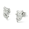 Non-Tarnish Cute Little Animal Theme 304 Stainless Steel Stud Earrings, Koala, 11x6.5mm