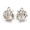 CCB Plastic Pendants, Fish, Antique Silver, 27.5x21x6mm, Hole: 2.5mm
