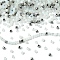 500Pcs Cube Glass Beads, Faceted, Mixed Styles , White, 4x4x4mm, 500pcs/set