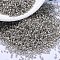 MIYUKI Delica Beads, Cylinder, Japanese Seed Beads, 11/0, (DB1877) Silk Inside Dyed Pewter AB, 1.3x1.6mm, Hole: 0.8mm, about 10000pcs/bag, 50g/bag