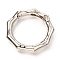 Zinc Alloy Spring Gate Rings, Polygon Ring, Platinum, 37x6mm, Inner Diameter: 25.5mm