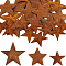 40Pcs 3 Styles Star Rust Iron Big Pendants, Mixed Color, 59~95x62~97x3~9mm, Hole: 1.6~2.5mm