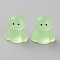 Luminous Resin Doll Ornaments, Glow in the Dark, Micro Landscape Display Decoration, Light Green, 9x13.5~14x16~16.5mm