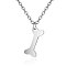 Tarnish Resistant 201 Stainless Steel Pendants Necklaces, Bone, Stainless Steel Color, 16.3 inch(40cm)x1mm