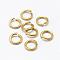 Brass Open Jump Rings, Nickel Free, Raw(Unplated), 18 Gauge, 6x1mm, Inner Diameter: 4mm