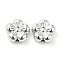 CCB Plastic Beads, Flower, Platinum, 23x10mm, Hole: 3.3mm