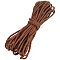 10M Round Imitation Leather Braided Cord, for Pillow Decor, Saddle Brown, 4mm, about 10.94 Yards(10m)/Roll