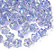 1-Hole Transparent Acrylic Buttons, AB Color Plated, Star, Cornflower Blue, 13.5x14x11.5mm, Hole: 2.5mm, about 460pcs/500g
