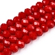 Непрозрачный сплошной цвет имитация нефрита стеклянные бусины пряди X-EGLA-A044-P6mm-D15-1