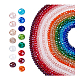 15 нить 15 цвета гальванические стеклянные бусины нити EGLA-PH0001-77B-6