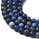 Нитки бусины из натурального ляписа-лазури G-F561-5mm-G-4
