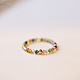 Кольца с круглыми бусинами из натурального радужного турмалина WGDC3AE-02-1