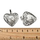 Подвески в виде персикового сердца в форме сердца из натуральных и синтетических драгоценных камней G-G158-01-4