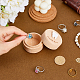 Круглые печатные деревянные футляры для хранения детских зубов с крышками CON-WH0113-12C-3