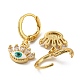 Серьги с подвесками из латуни с покрытием из настоящего 18-каратного золота EJEW-A033-11G-01-2