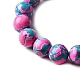 Нити окрашенных бусин из натурального магнезита G-L617-D01-8mm-05-4