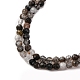 Нити бусин из натурального черного рутилированного кварца G-RM250104-C4-4